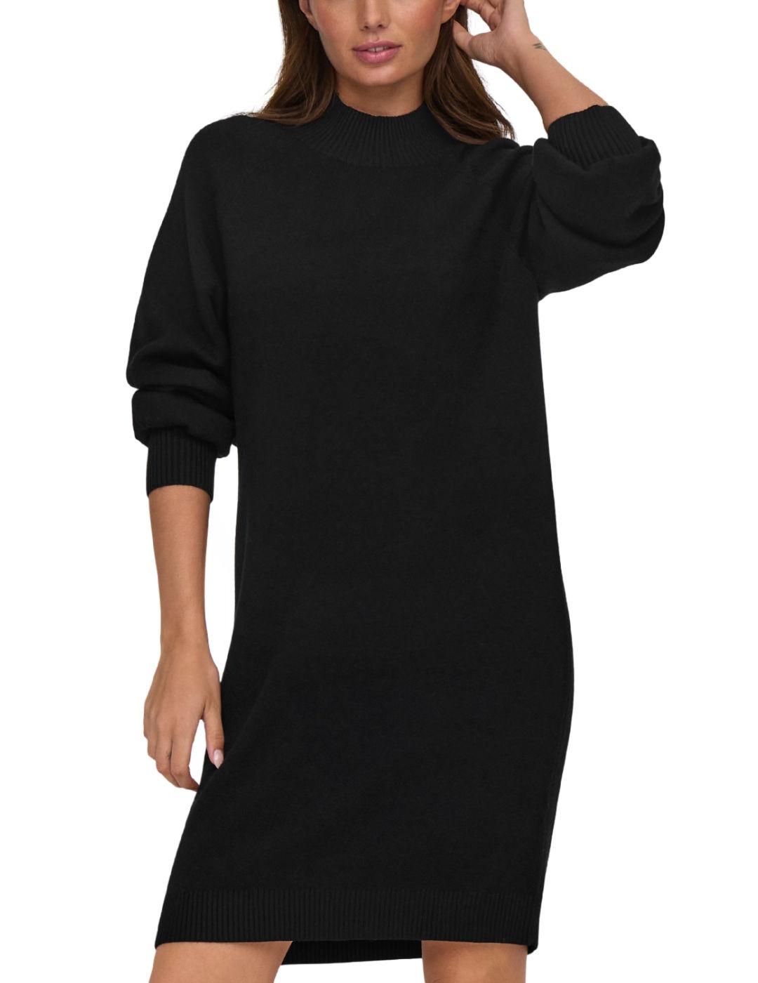 Vestido Only Frida negro de punto regular para mujer