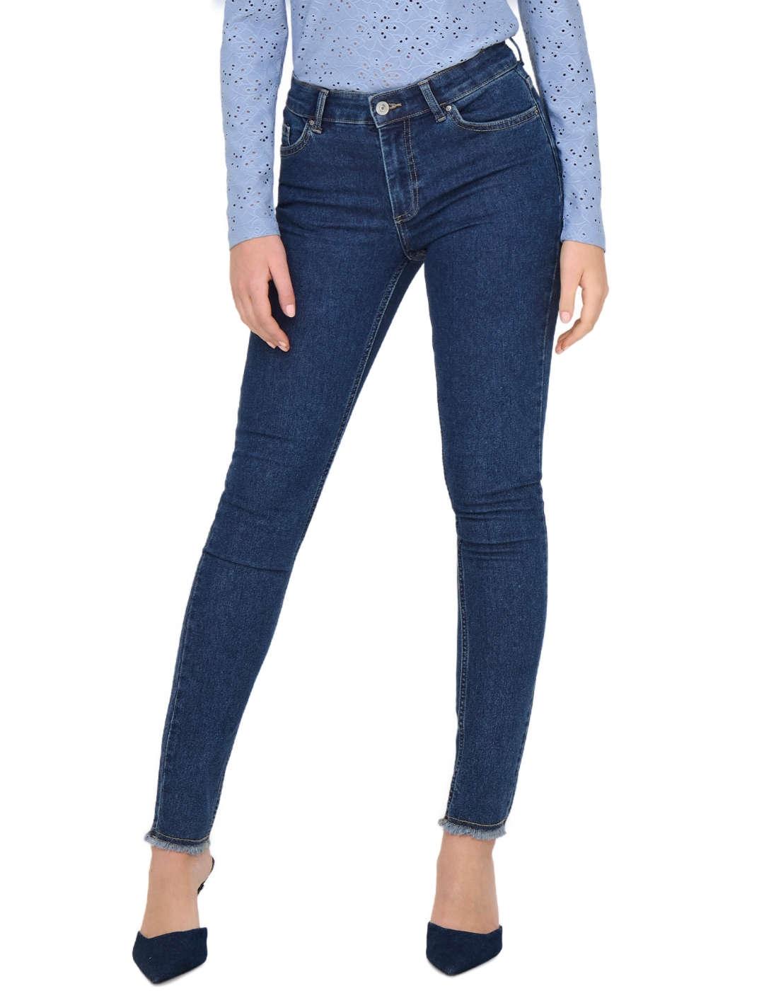 Pantalón vaquero Only Hush skinny azul oscuro para mujer