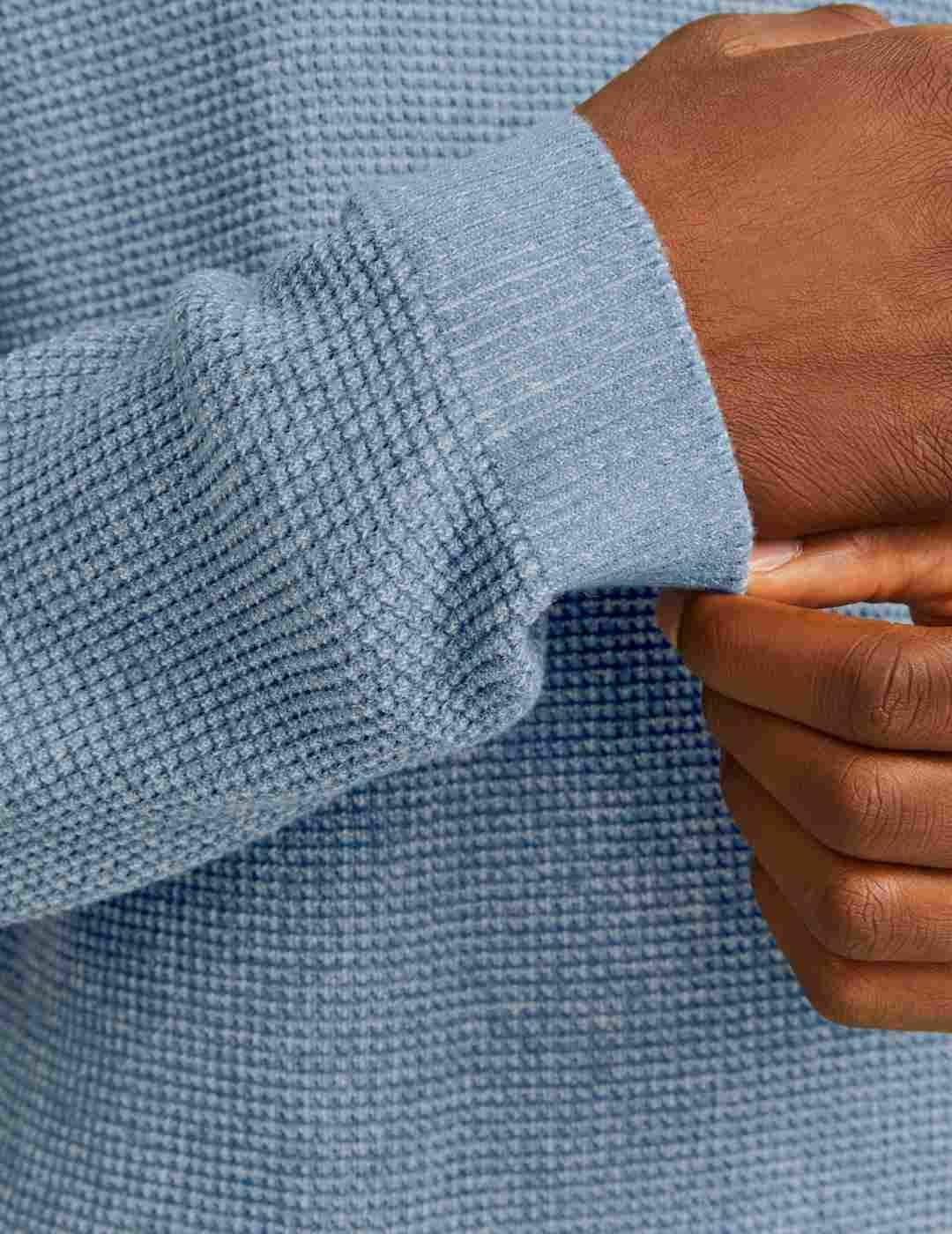 Jersey Jack&Jones Walter azul jaspeado de punto para hombre