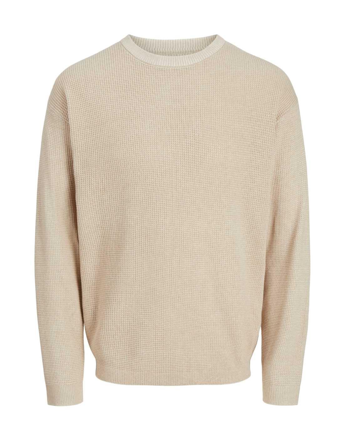 Jersey Jack&Jones Walter beige de punto para hombre