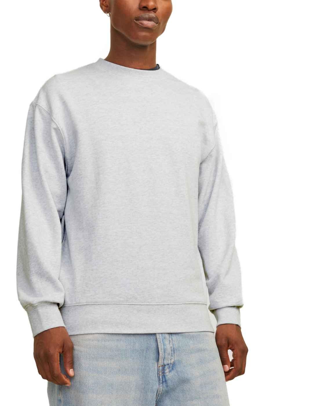 Sudadera Jack&Jones Change gris sin capucha para hombre