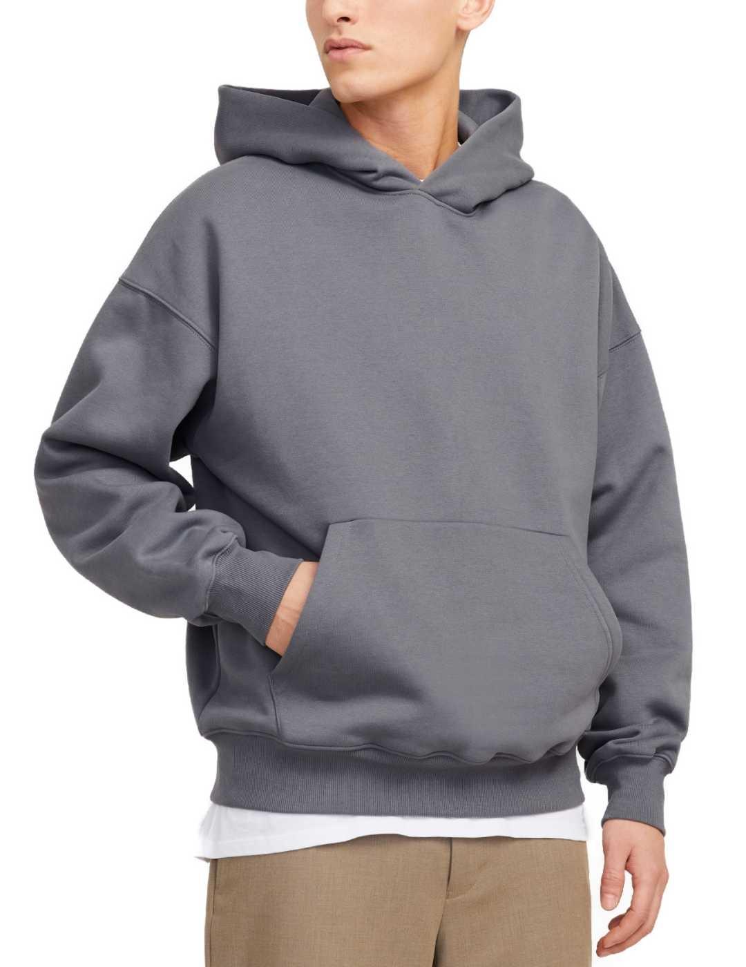 Sudadera Jack&Jones Urban gris con capucha para hombre