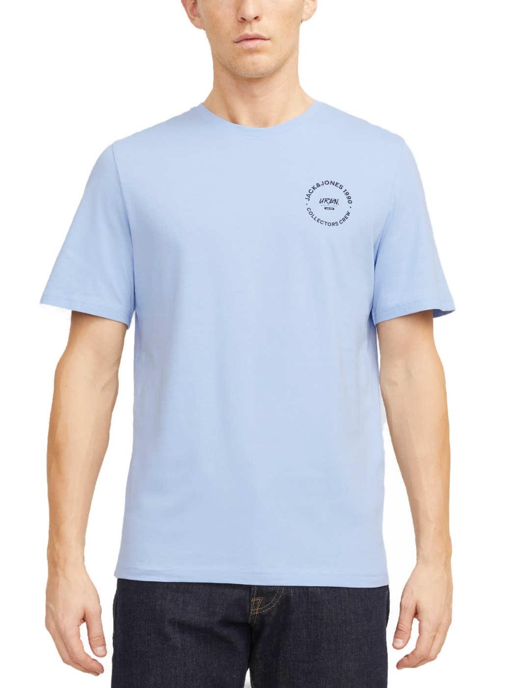 Camiseta Jack&Jones Simon celeste manga corta para hombre