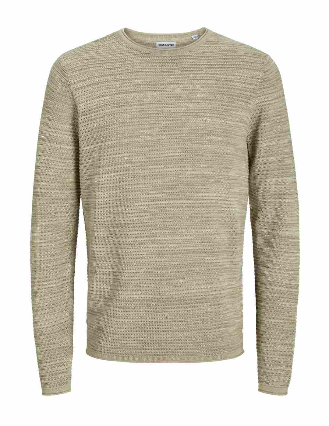 Jersey Jack&Jones Wan beige de punto para hombre