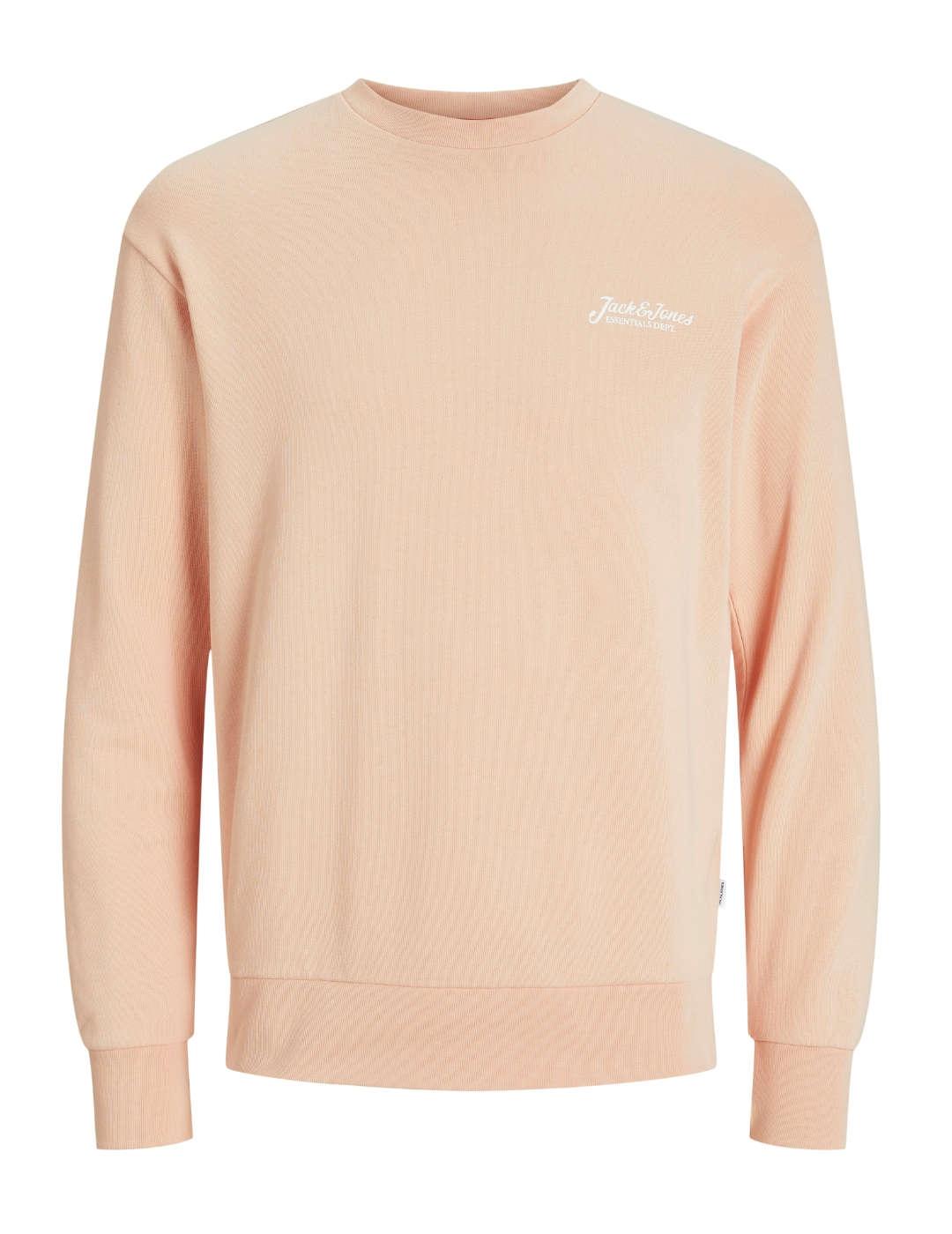 Sudadera Jack&Jones Beau naranja sin capucha para hombre