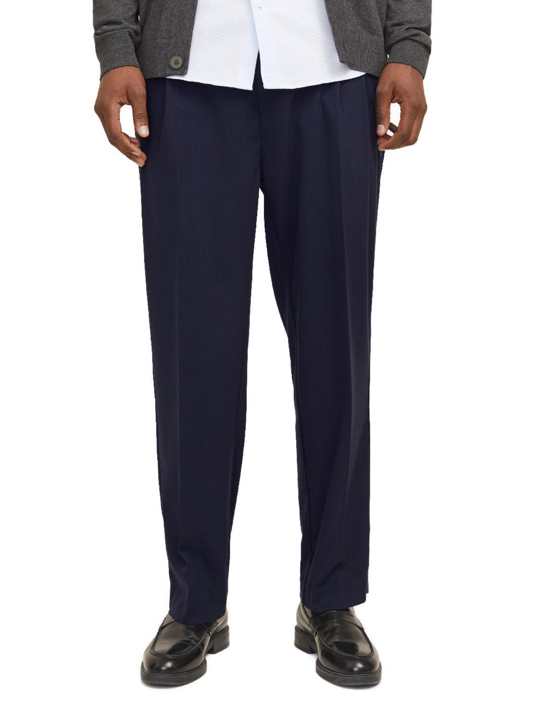 Pantalón Jack&Jones Karl jogger marino de tela para hombre
