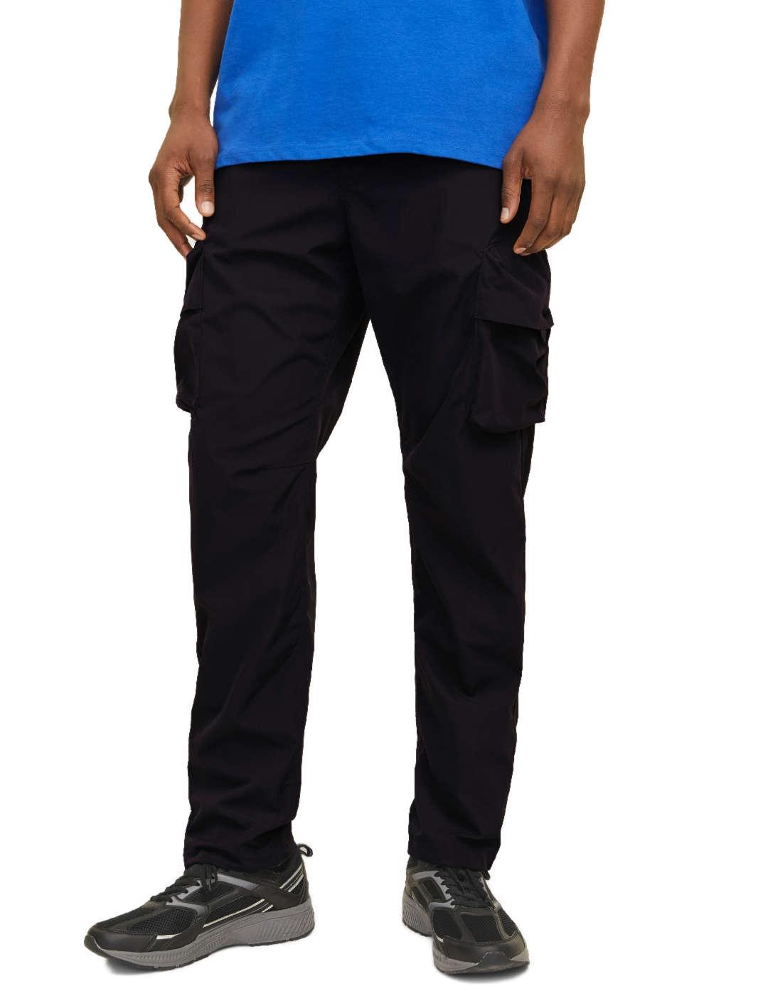 Pantalón Jack&Jones Kane cargo negro relaxed para hombre