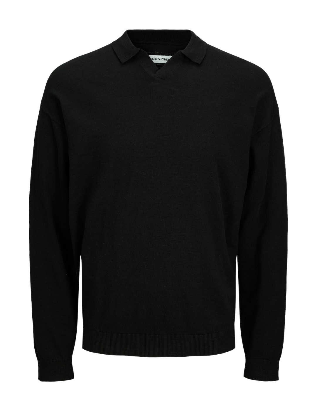 Jersey Jack&Jones Colin negro punto fino para hombre