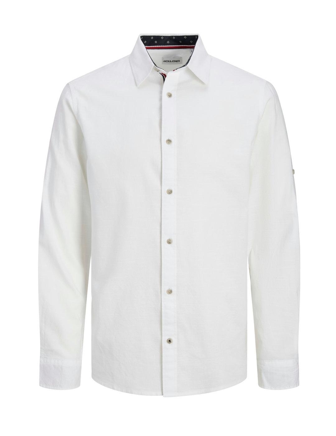 Camisa Jack&Jones Pierre blanco manga larga para hombre
