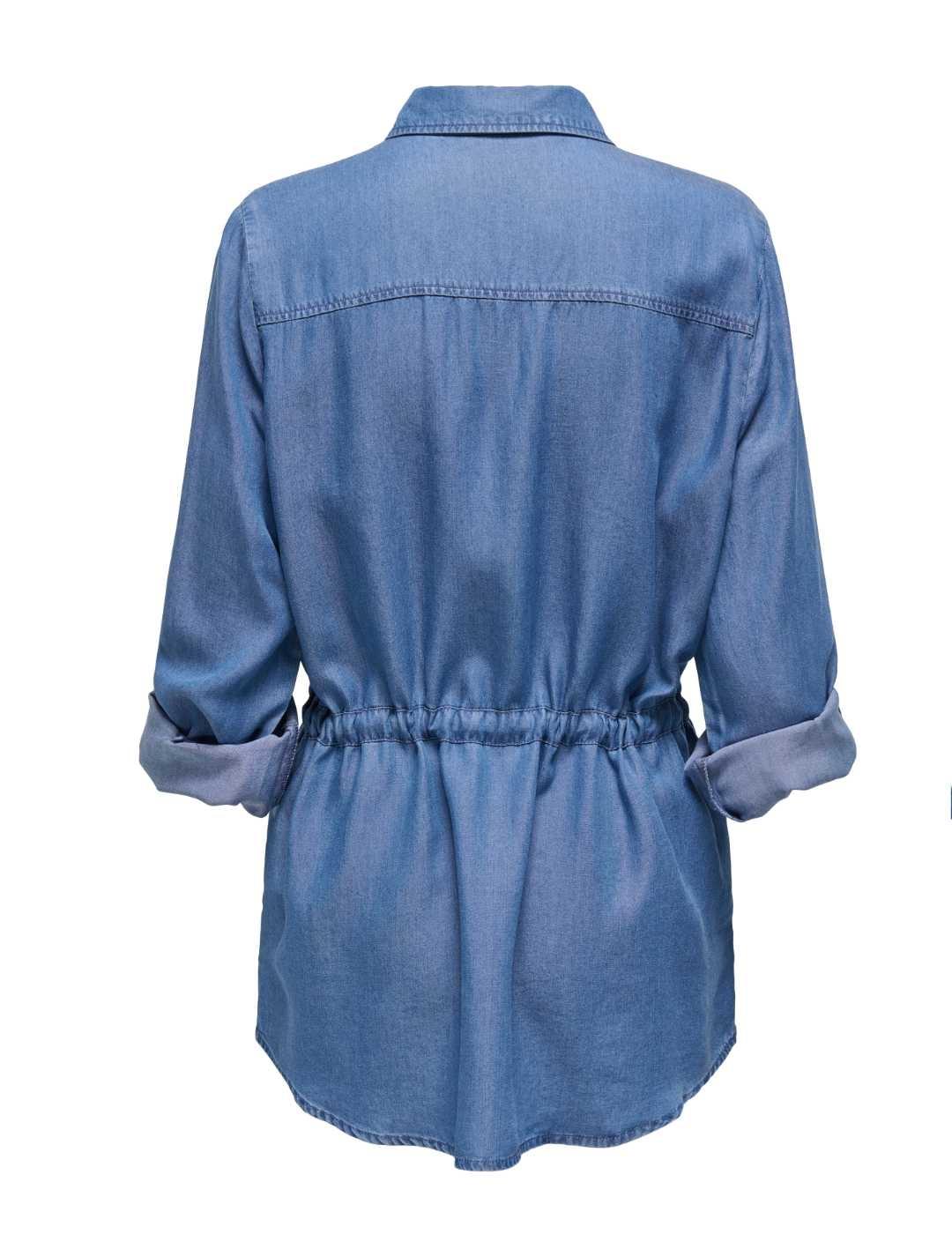 Camisa Only Charis 4/5 vaquero medio cinturónde mujer