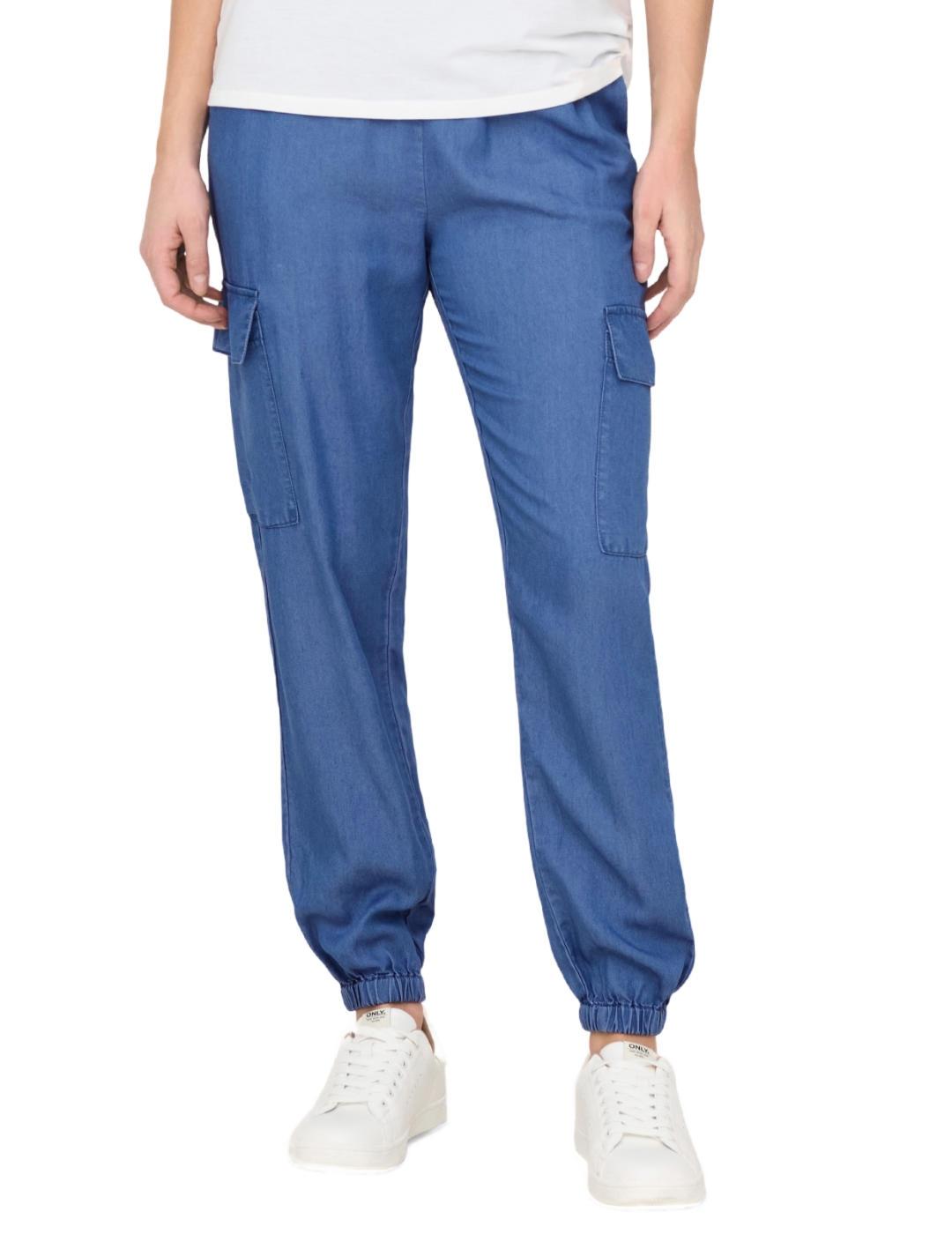 Pantalón Only Charis cargo vaquero de tela para mujer