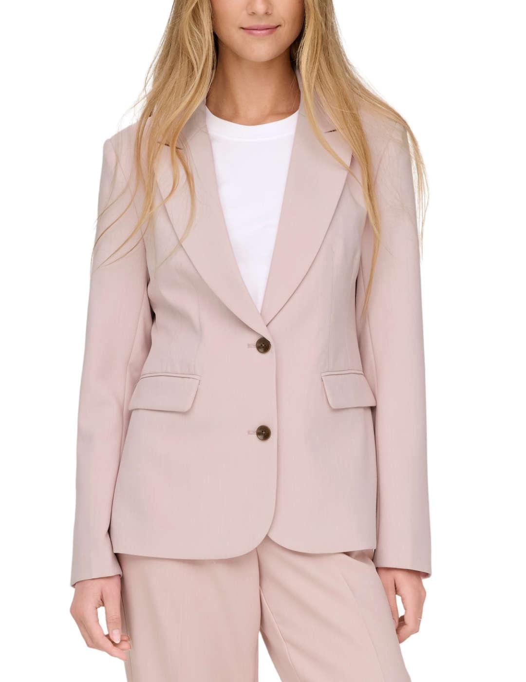 Chaqueta blazer Only Raven rosa palo slim para mujer