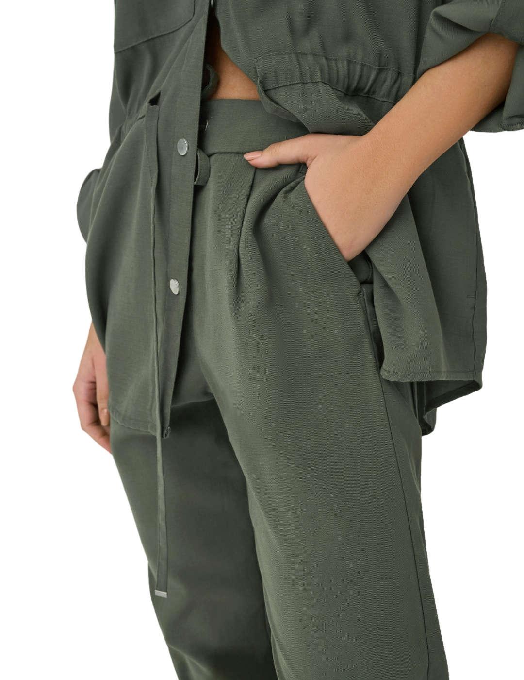 Pantalón Only Poptrash aris verde de mujer-