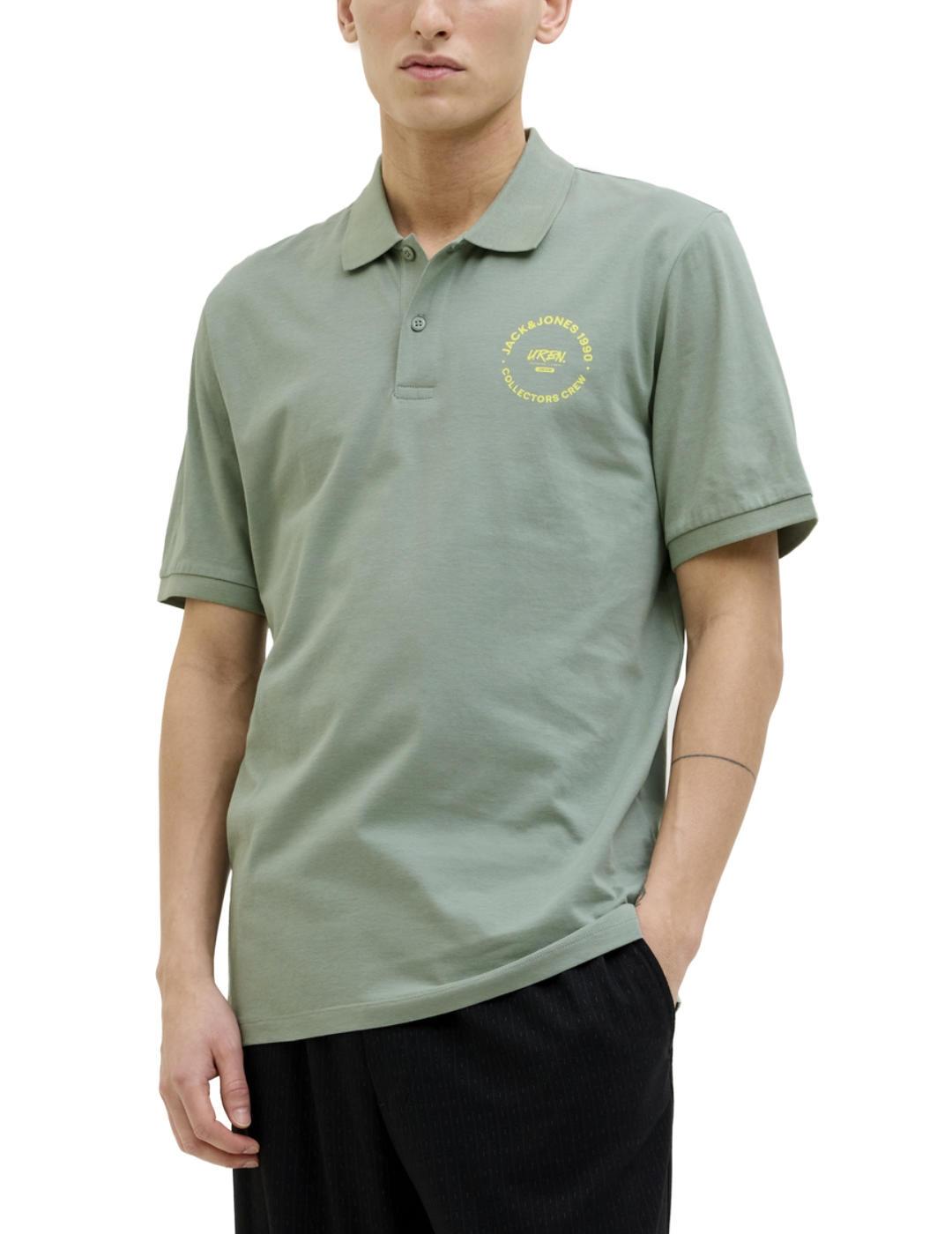 Polo Jack&Jones Simon verde claro manga corta para hombre