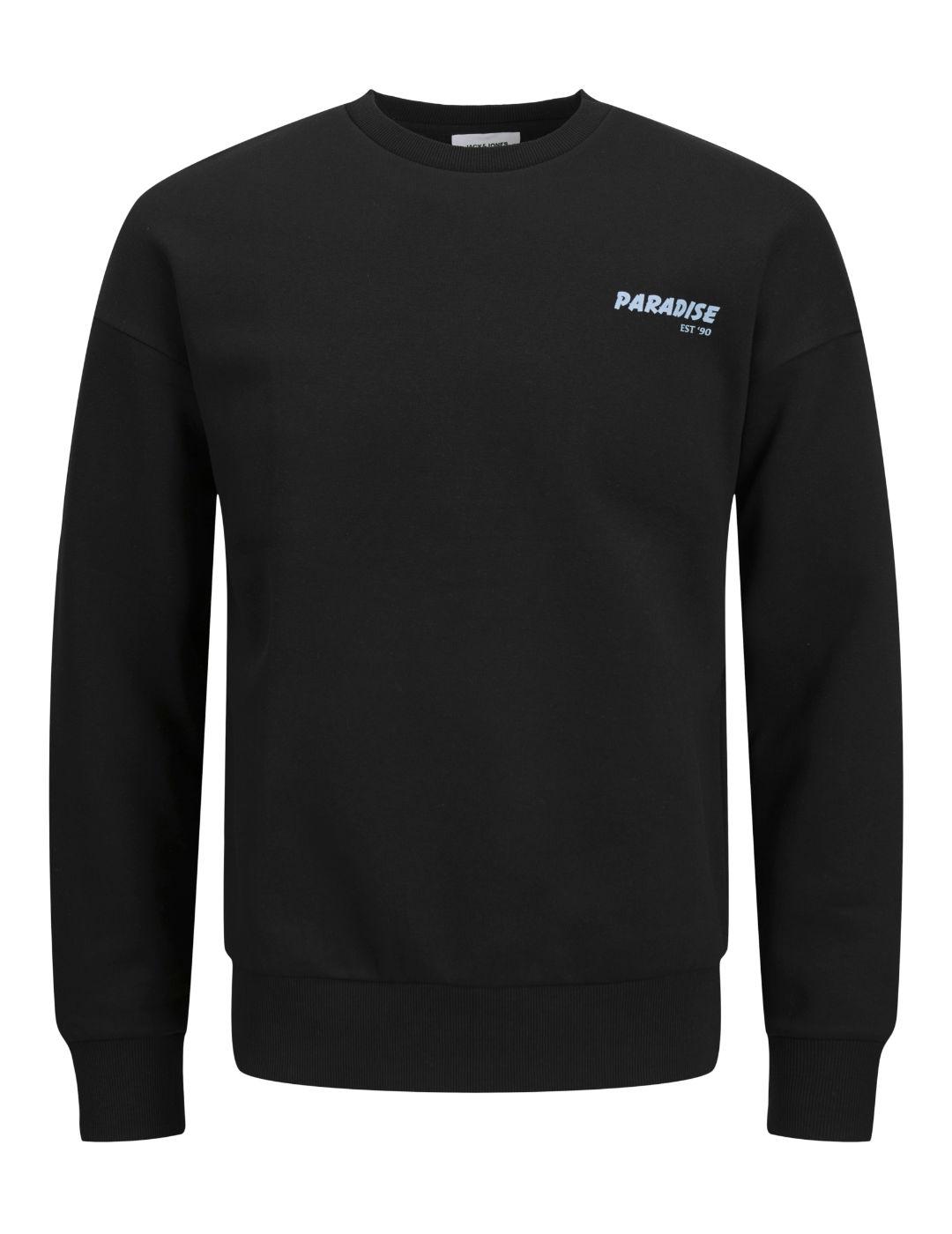 Sudadera Jack&Jones Change negro sin capucha para hombre