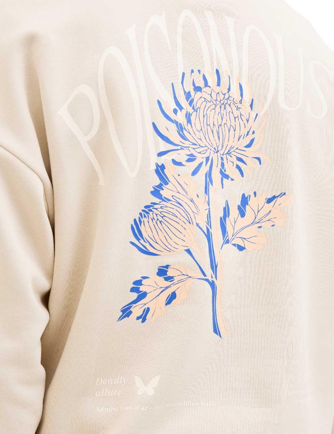 Sudadera Jack&Jones Change beige sin capucha para hombre