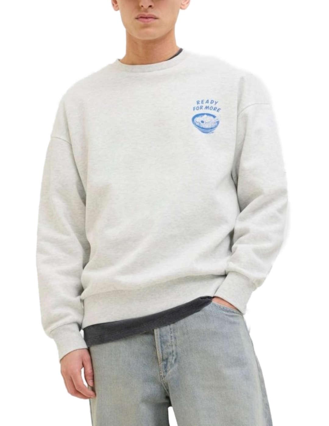 Sudadera Jack&Jones Change gris sin capucha para hombre