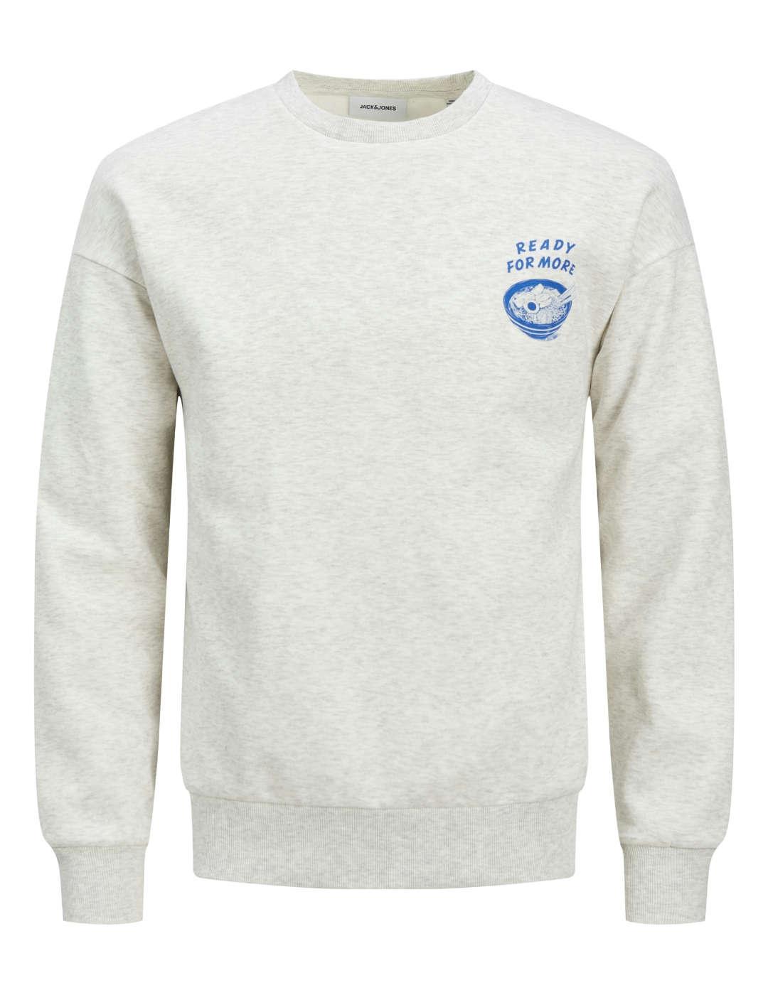 Sudadera Jack&Jones Change gris sin capucha para hombre