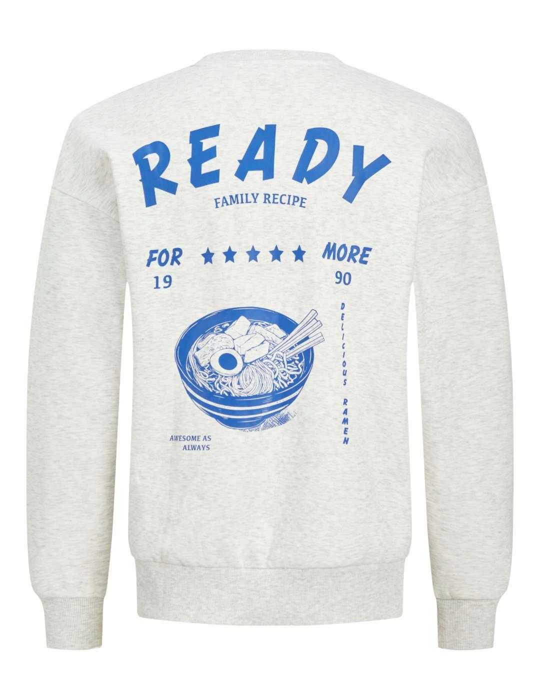 Sudadera Jack&Jones Change gris sin capucha para hombre