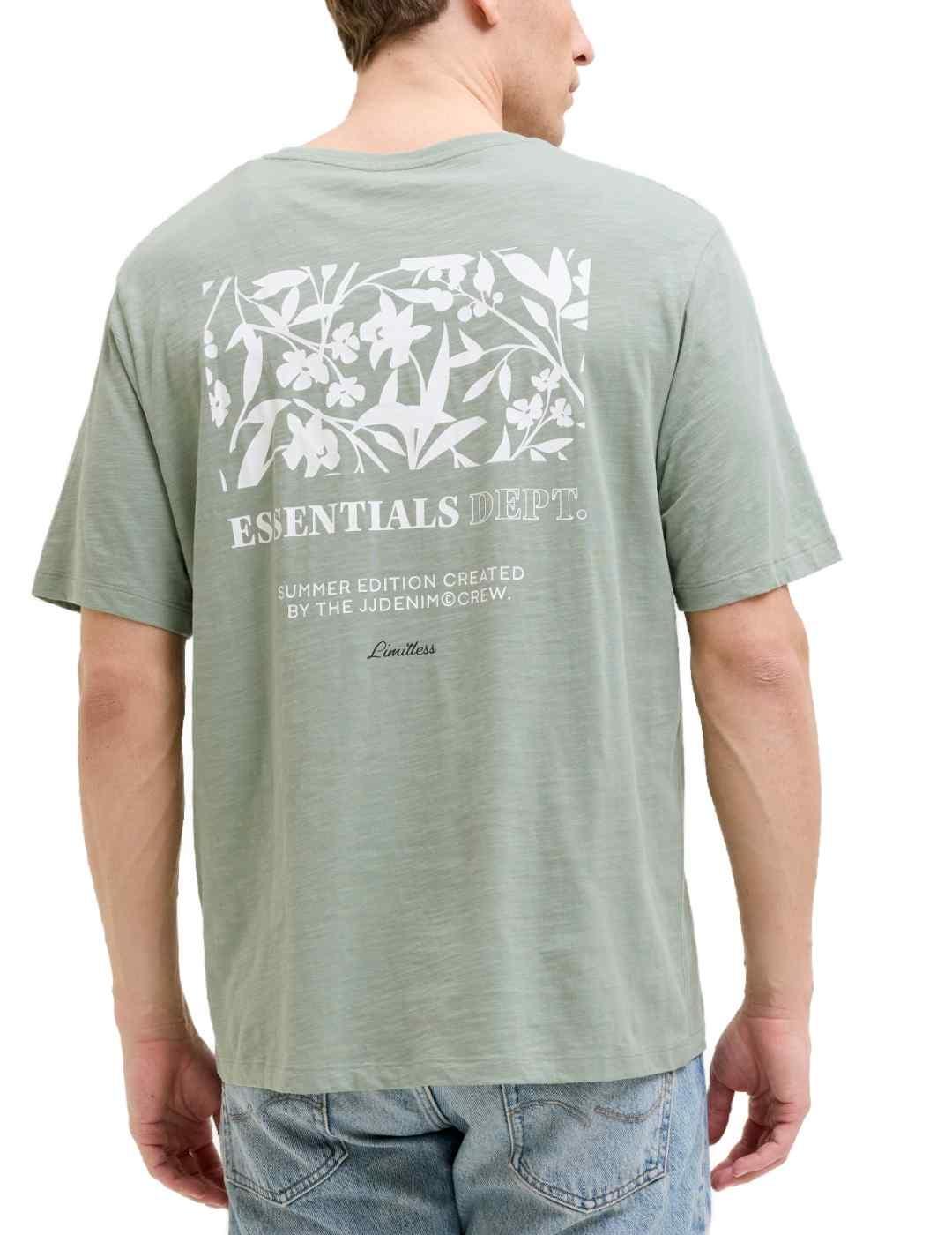 Camiseta Jack&Jones Jeff verde manga corta para hombre