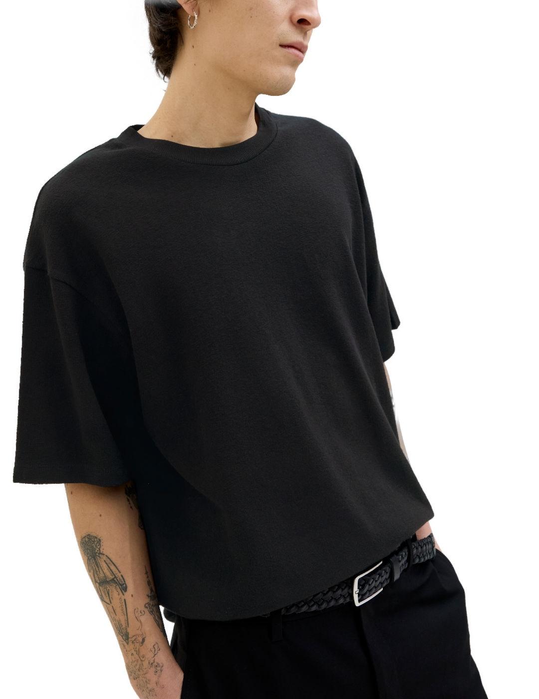 Camiseta Jack&Jones Loui negro manga corta para hombre