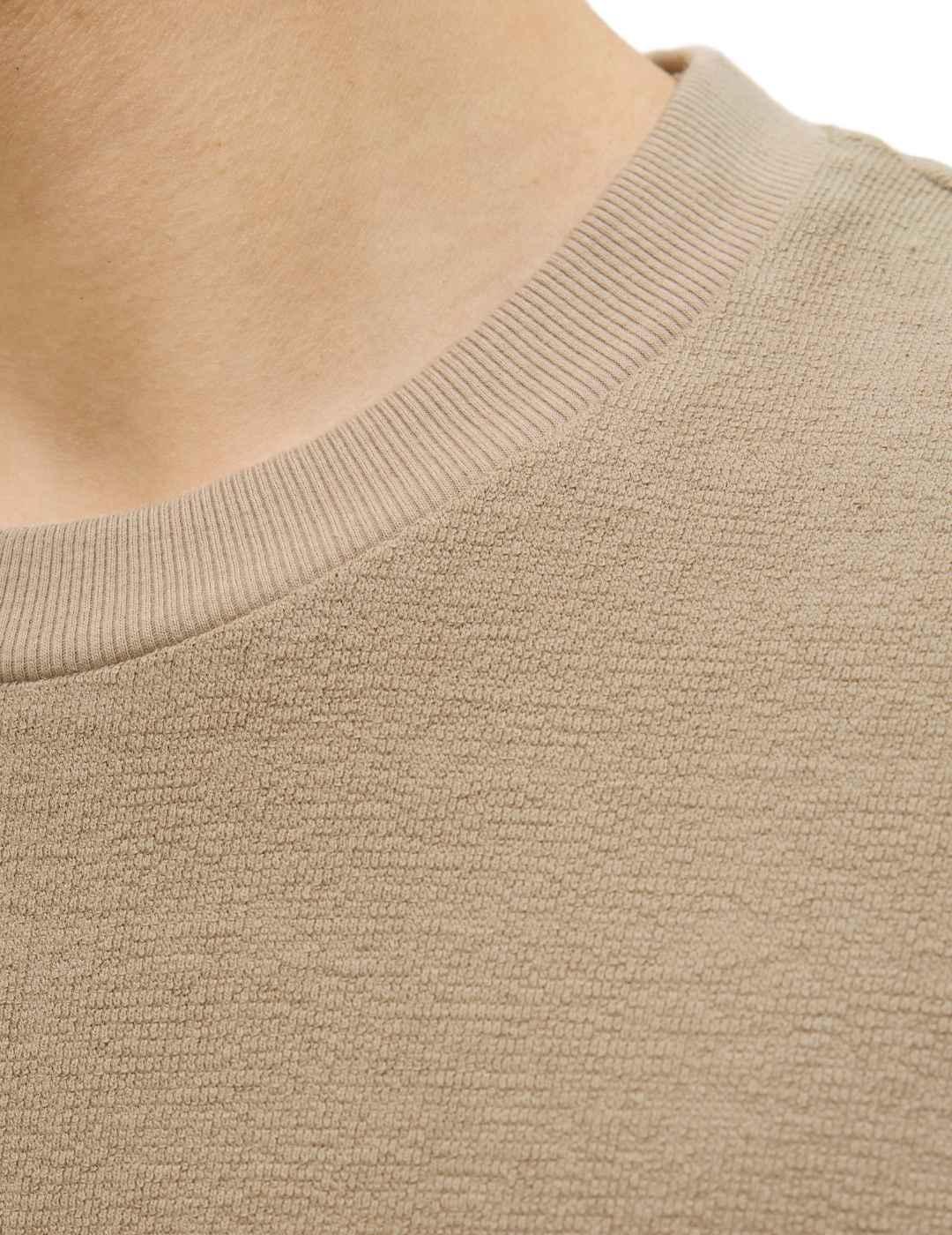 Camiseta Jack&Jones Loui beige manga corta para hombre