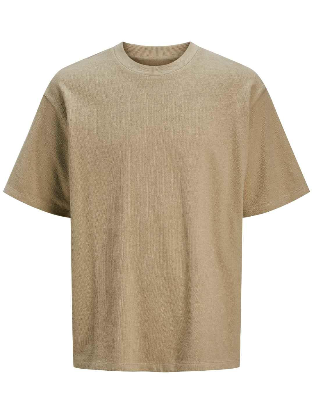 Camiseta Jack&Jones Loui beige manga corta para hombre