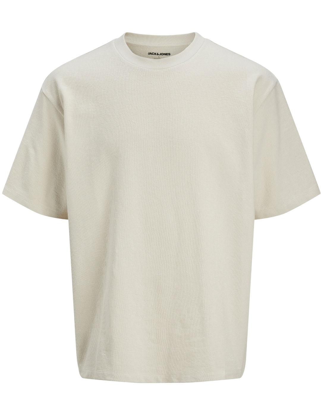 Camiseta Jack&Jones Loui beige manga corta para hombre