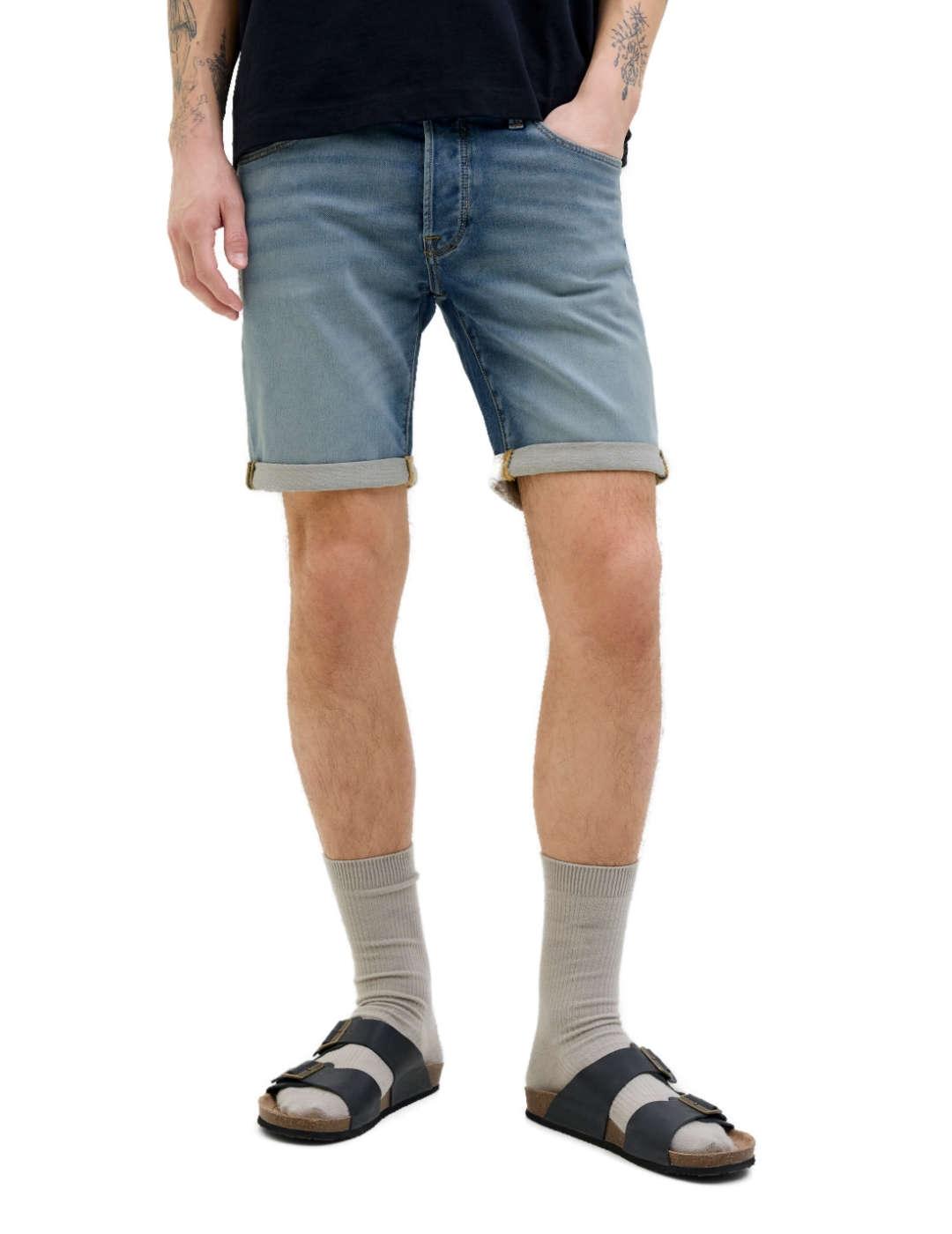 Bermuda Jack&Jones Rick azul medio desgastado para hombre