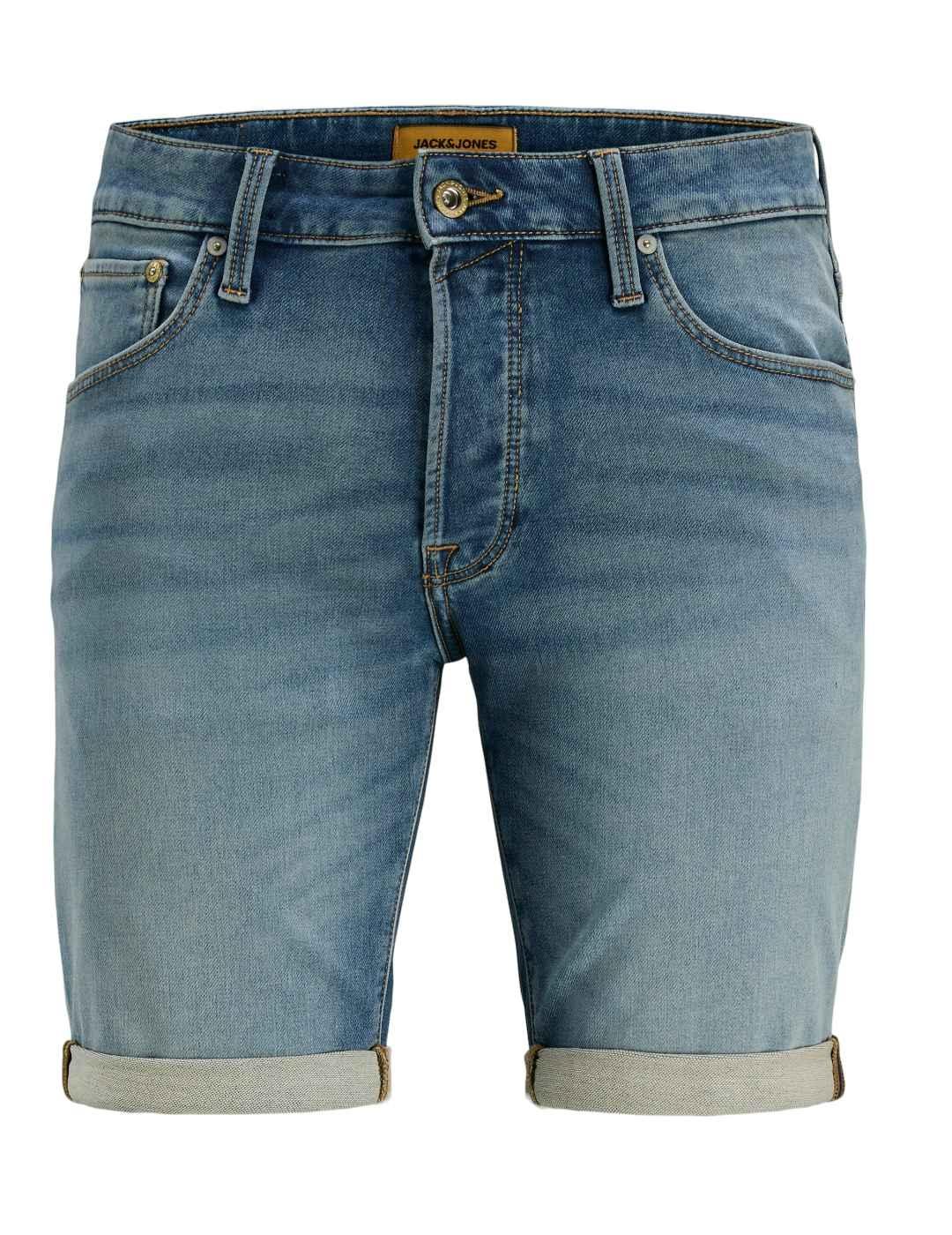 Bermuda Jack&Jones Rick azul medio desgastado para hombre
