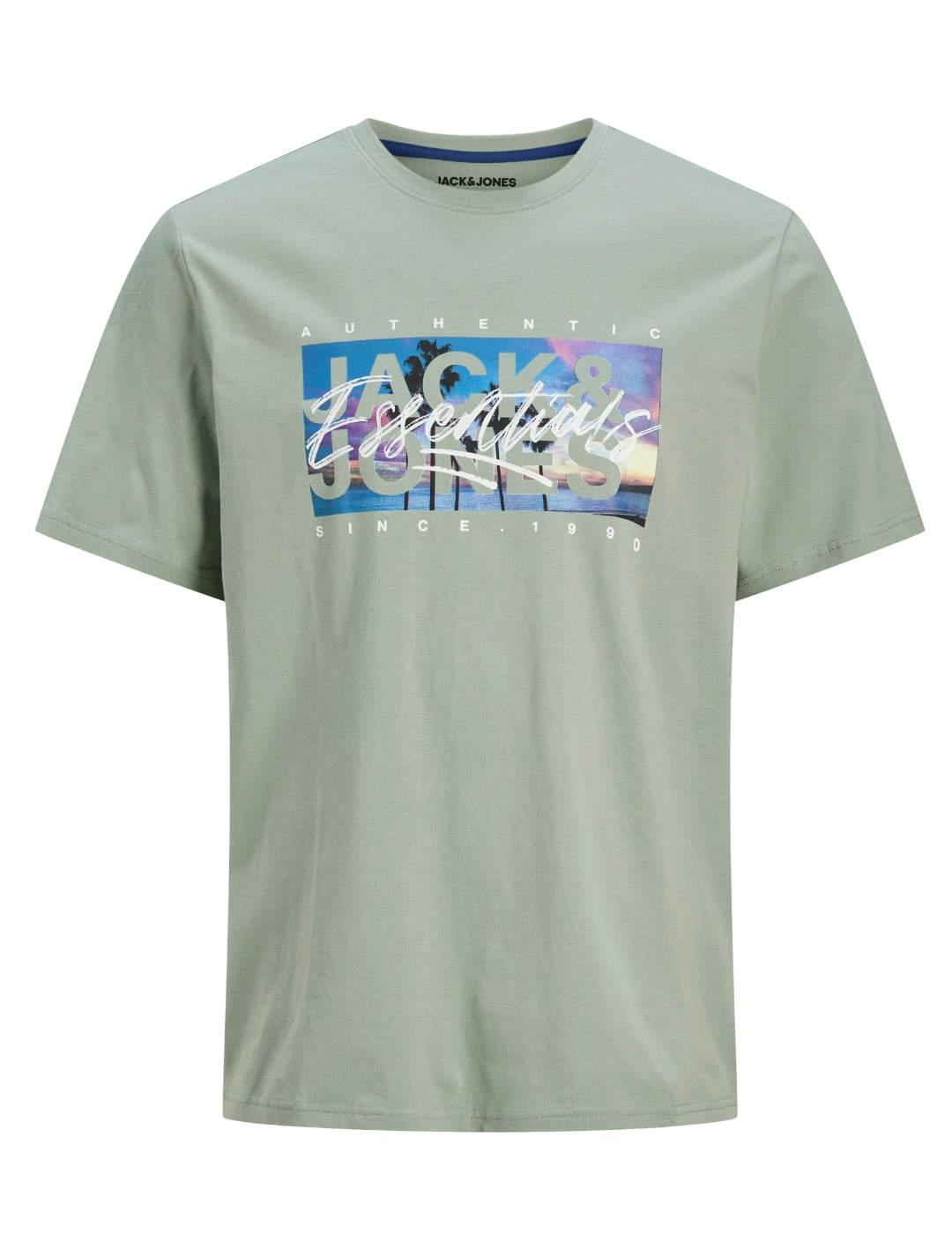 Camiseta Jack&Jones Colton verde manga corta para hombre