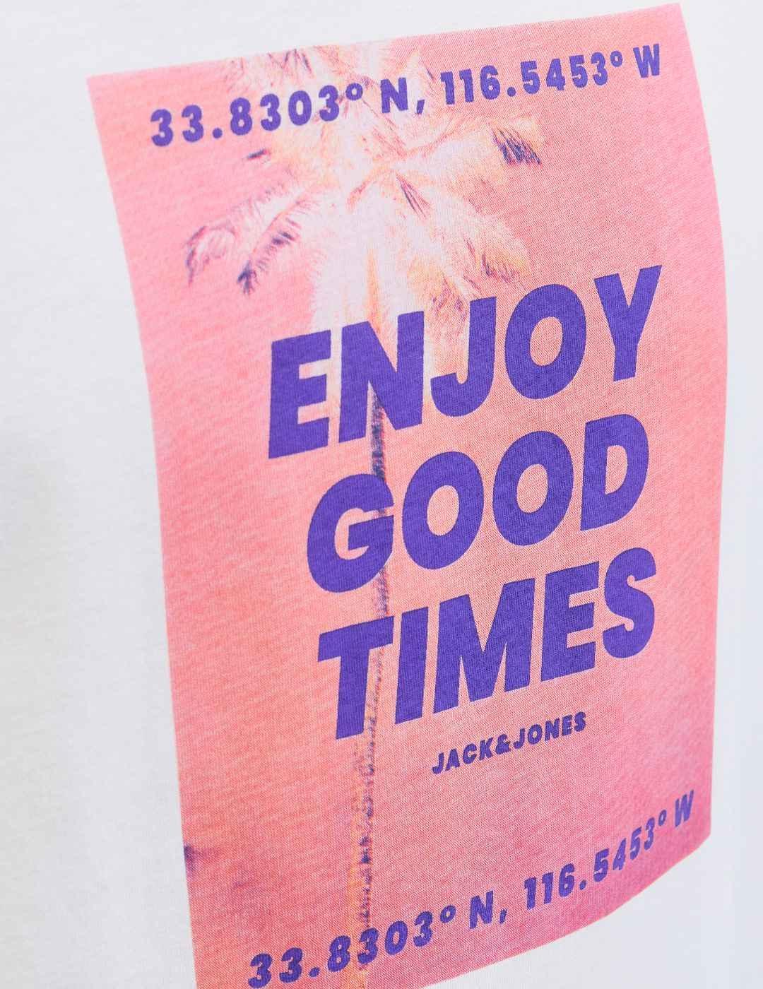 Camiseta Jack&Jones Porto blanco manga corta para hombre