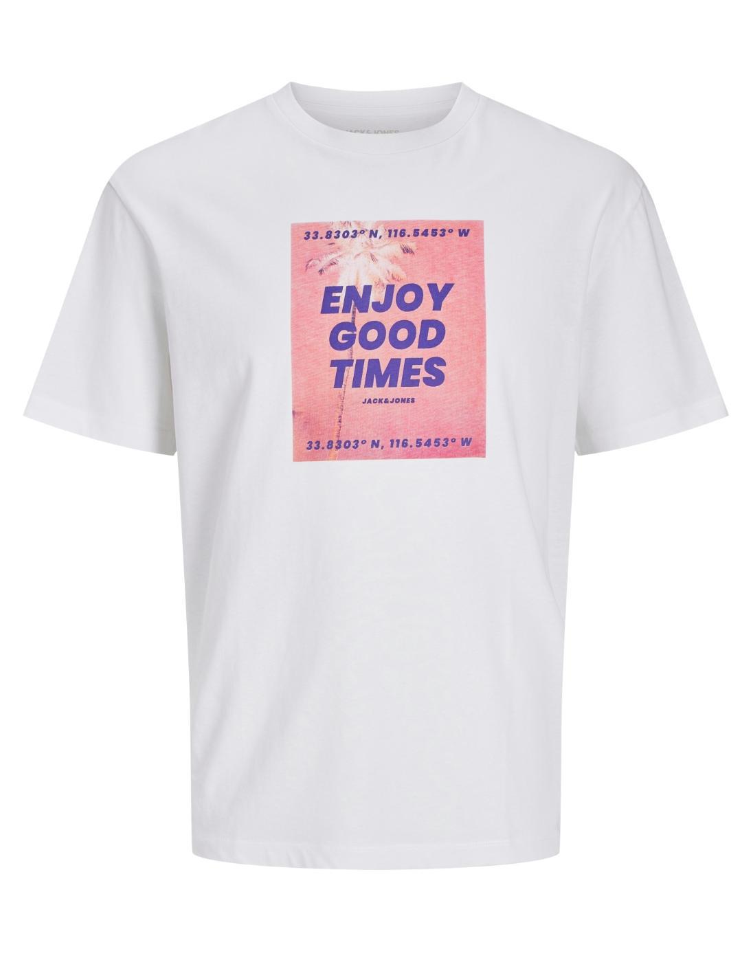 Camiseta Jack&Jones Porto blanco manga corta para hombre