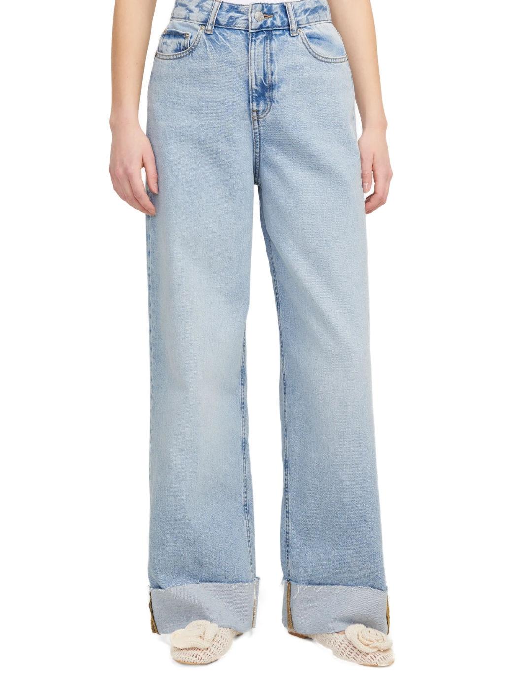 Pantalón vaquero JJXX Tokyo azul claro wide para mujer