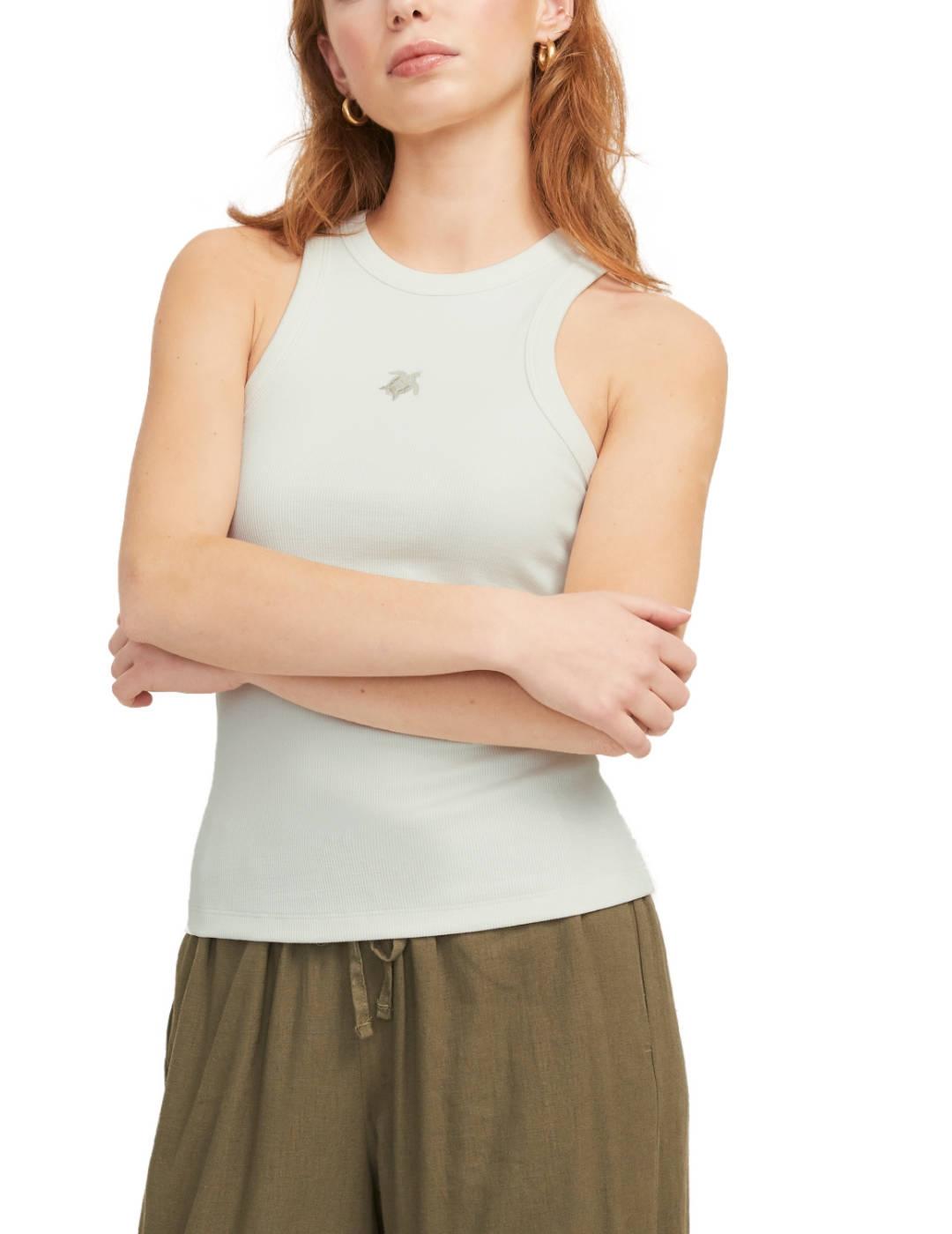 Camiseta básica JJXX Forest blanco tirantes para mujer