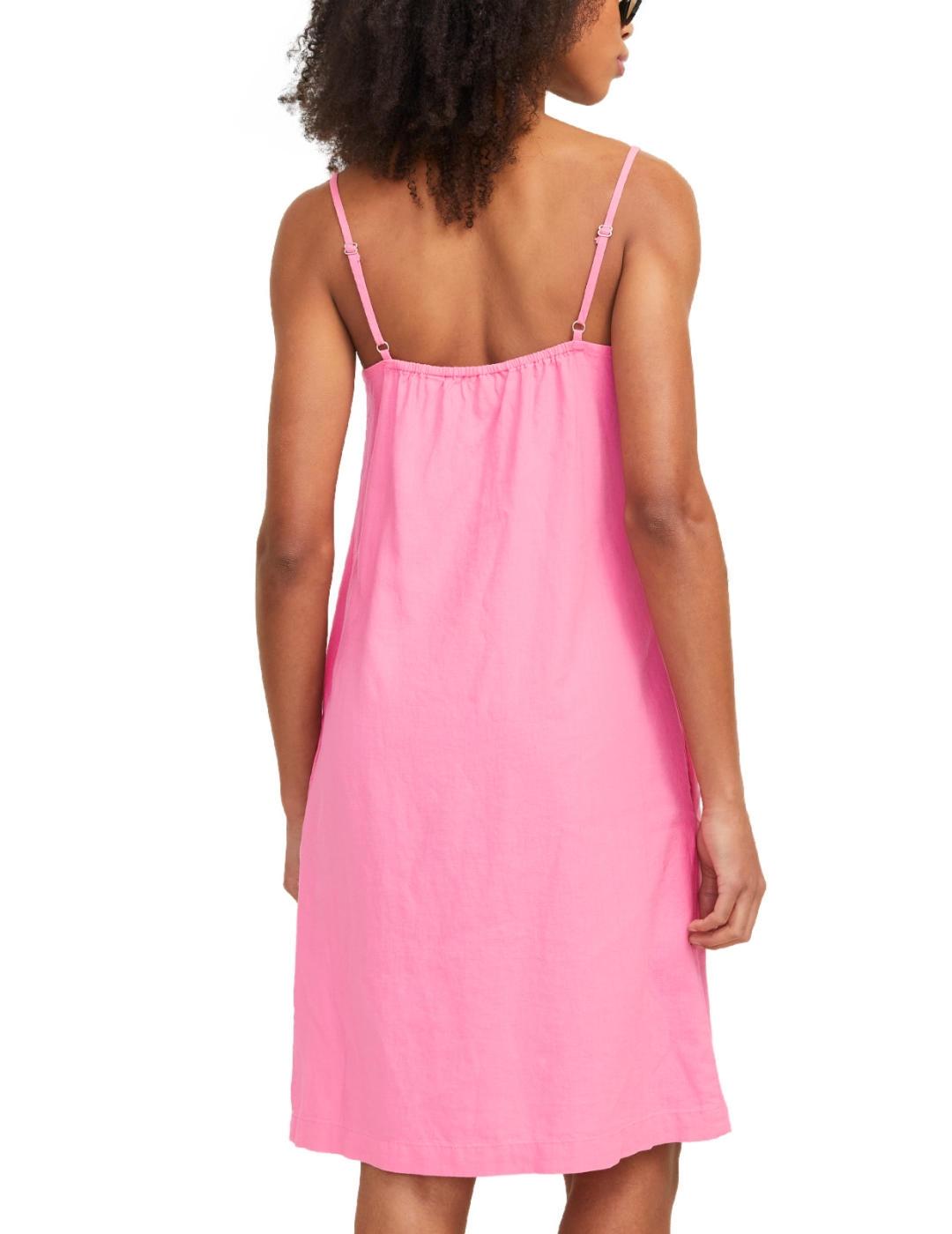 Vestido corto JJXX Breeze rosa chicle con tirantes de mujer