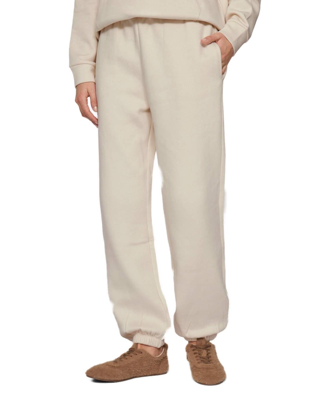 Pantalón Vila Huris beige jogger corte loose para mujer