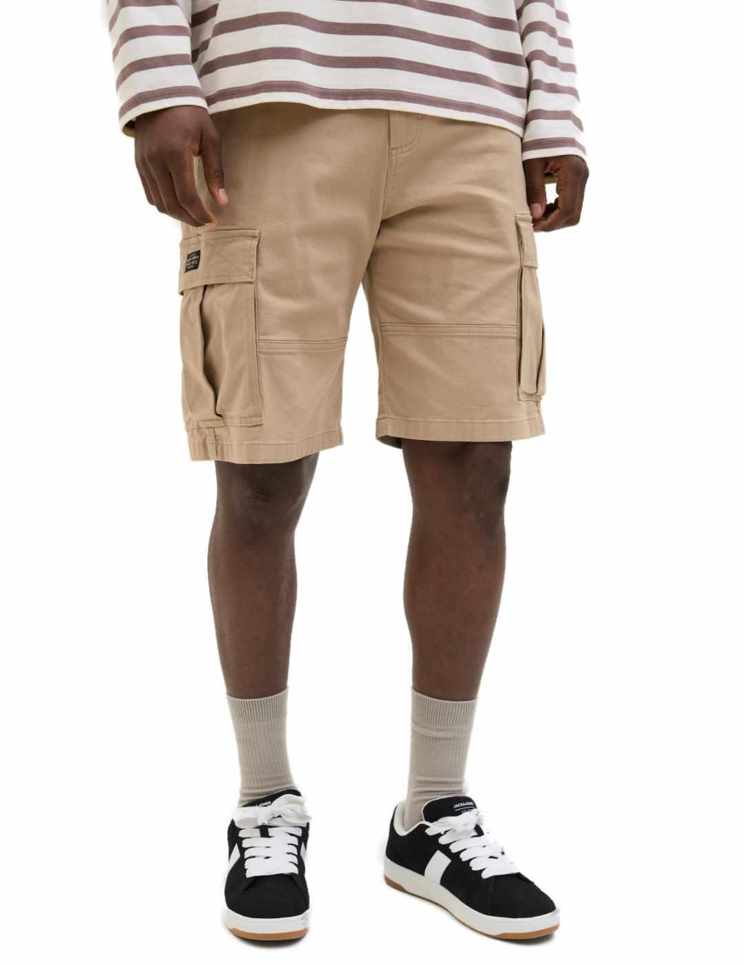 Bermuda Jack&Jones Cole cargo beige regular para hombre