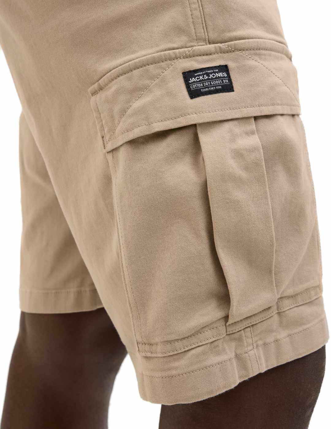 Bermuda Jack&Jones Cole cargo beige regular para hombre