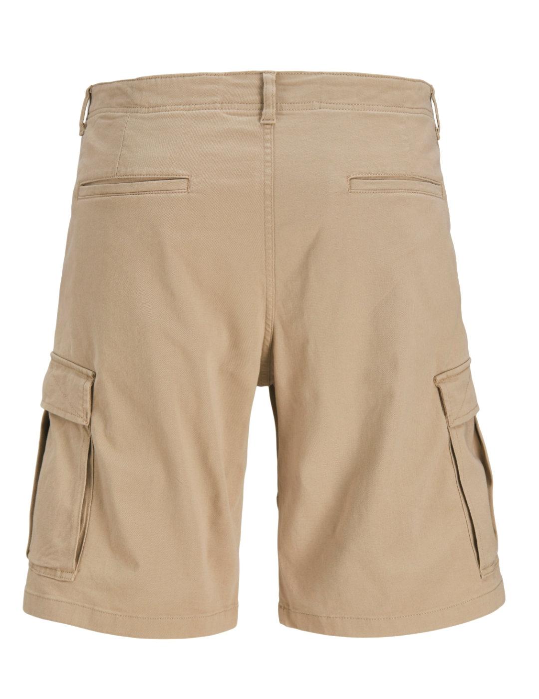 Bermuda Jack&Jones Cole cargo beige regular para hombre