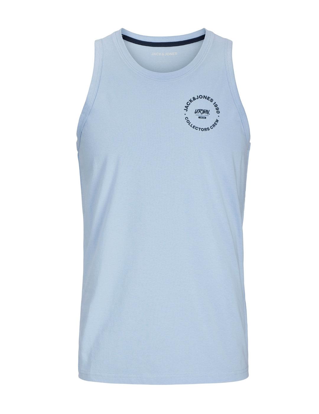 Camiseta Jack&Jones Mon tirante azul cielo para hombre
