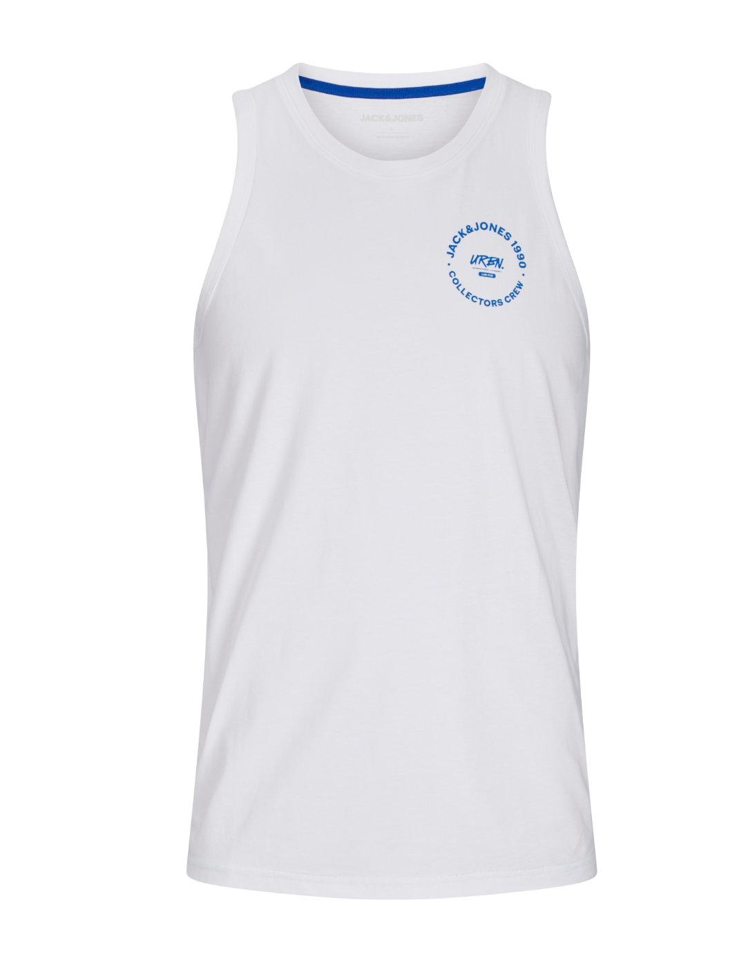 Camiseta Jack&Jones Mon tirante blanca regular para hombre