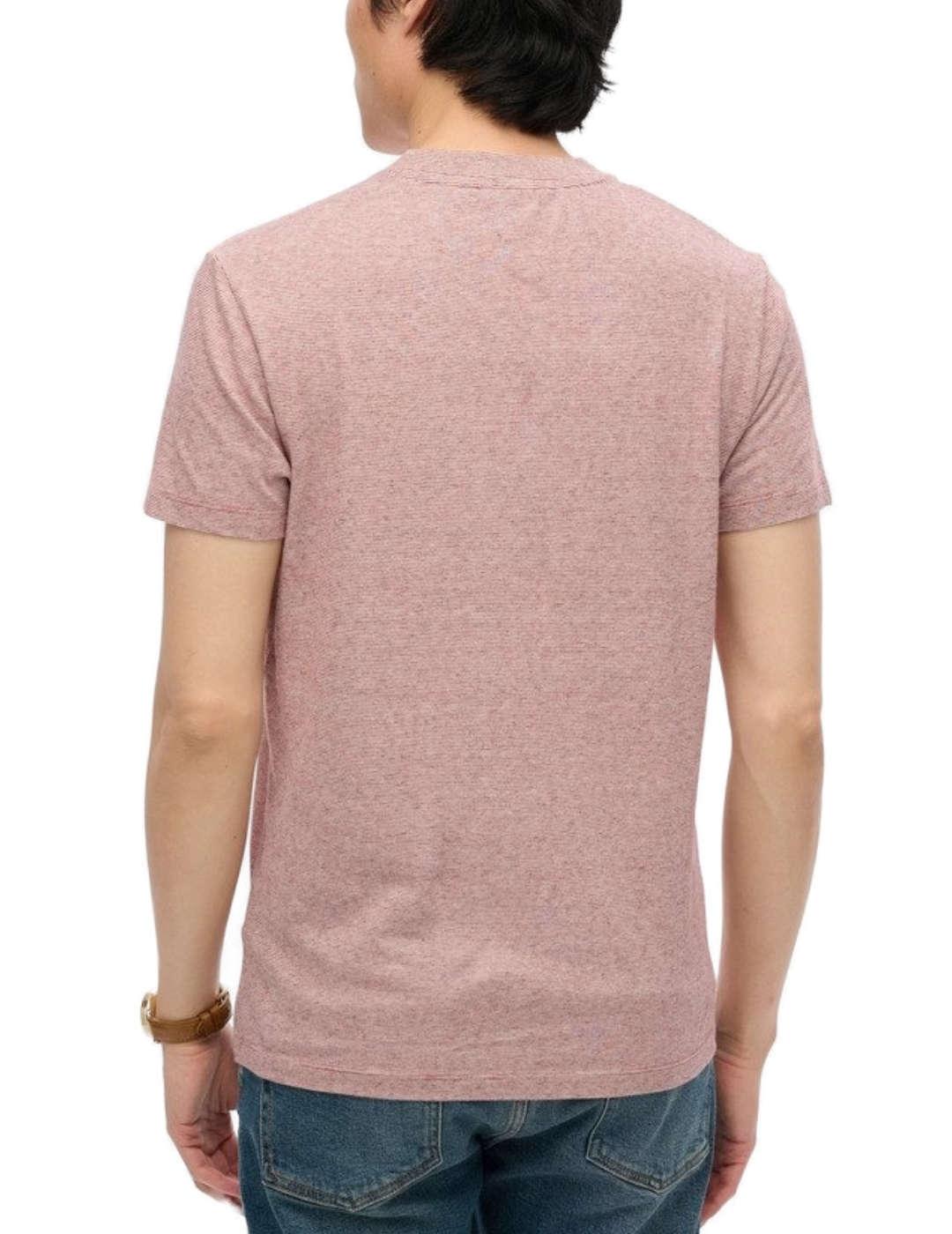 Camiseta Superdry color rojo cereza manga corta de hombre