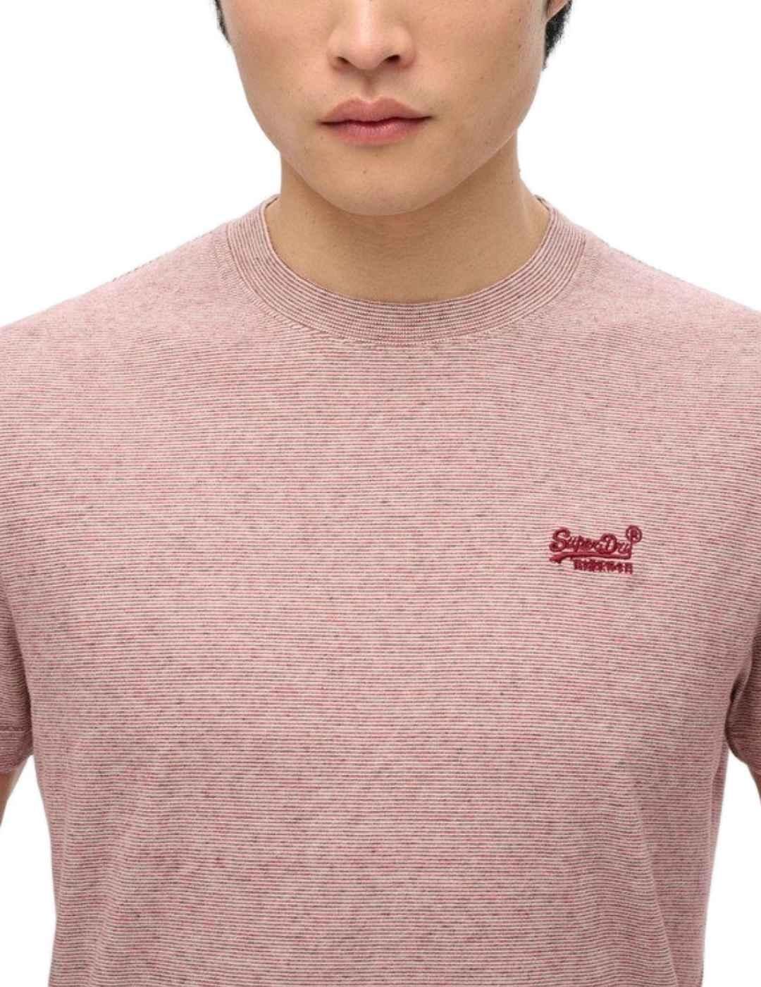 Camiseta Superdry color rojo cereza manga corta de hombre
