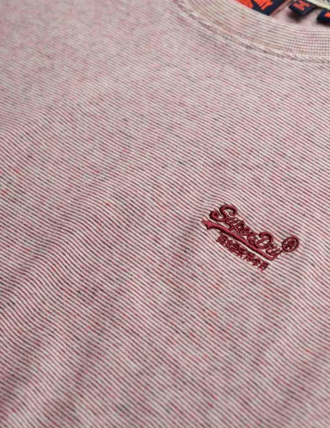 Camiseta Superdry color rojo cereza manga corta de hombre