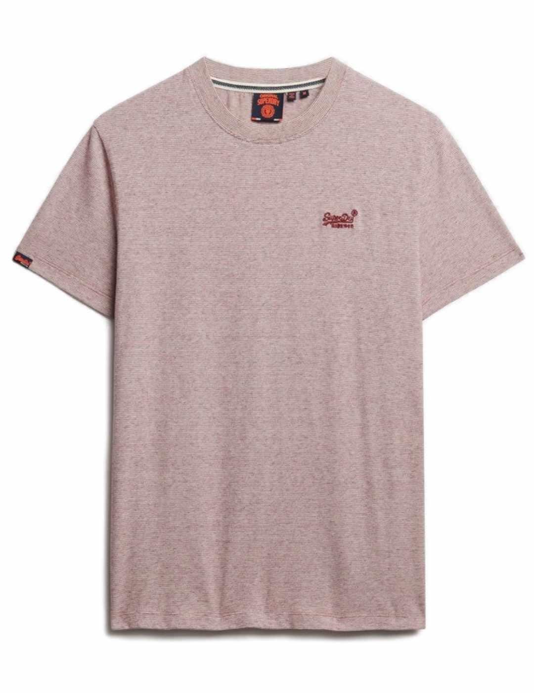 Camiseta Superdry color rojo cereza manga corta de hombre