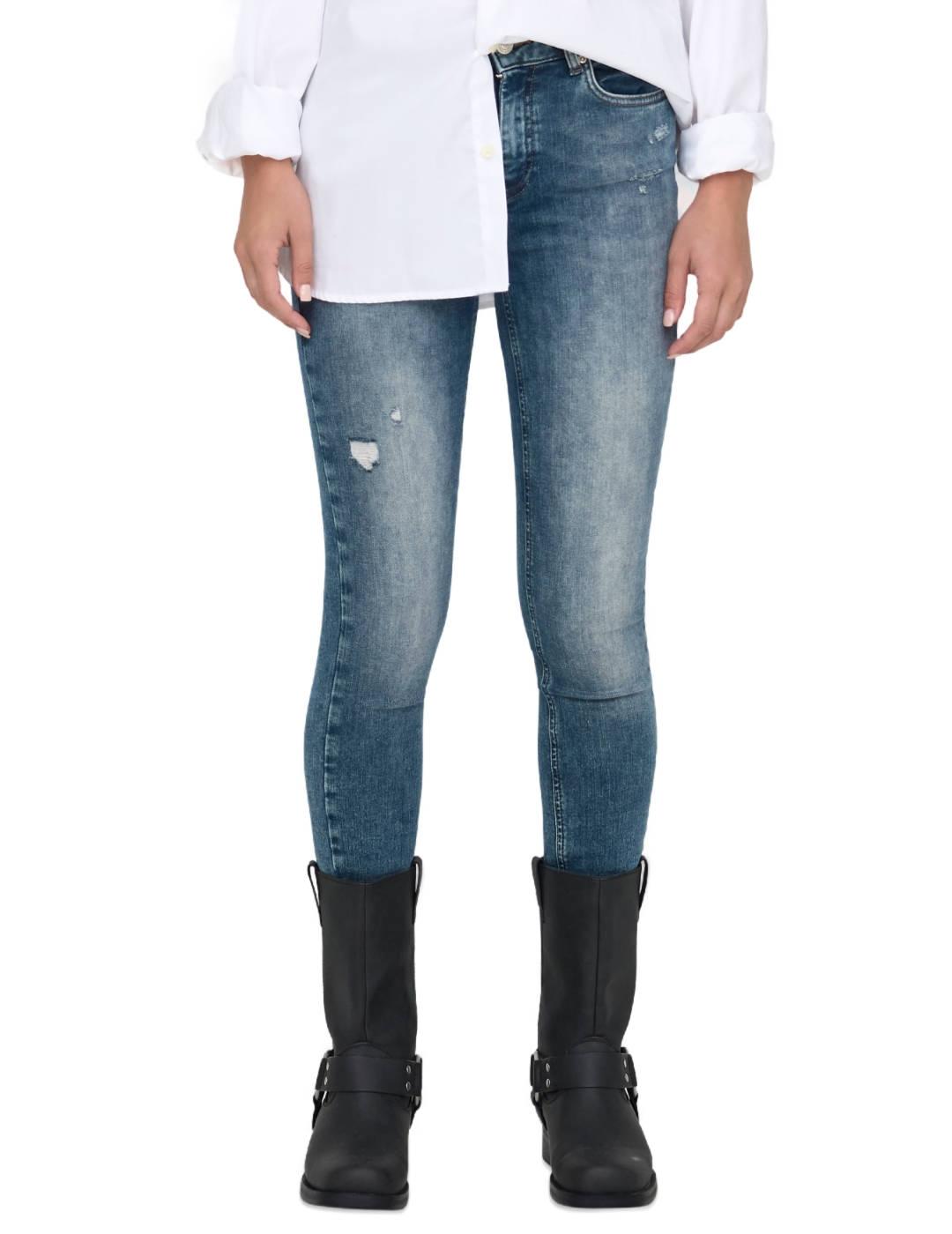 Vaquero Only Blush skinny azul oscuro de mujer-&