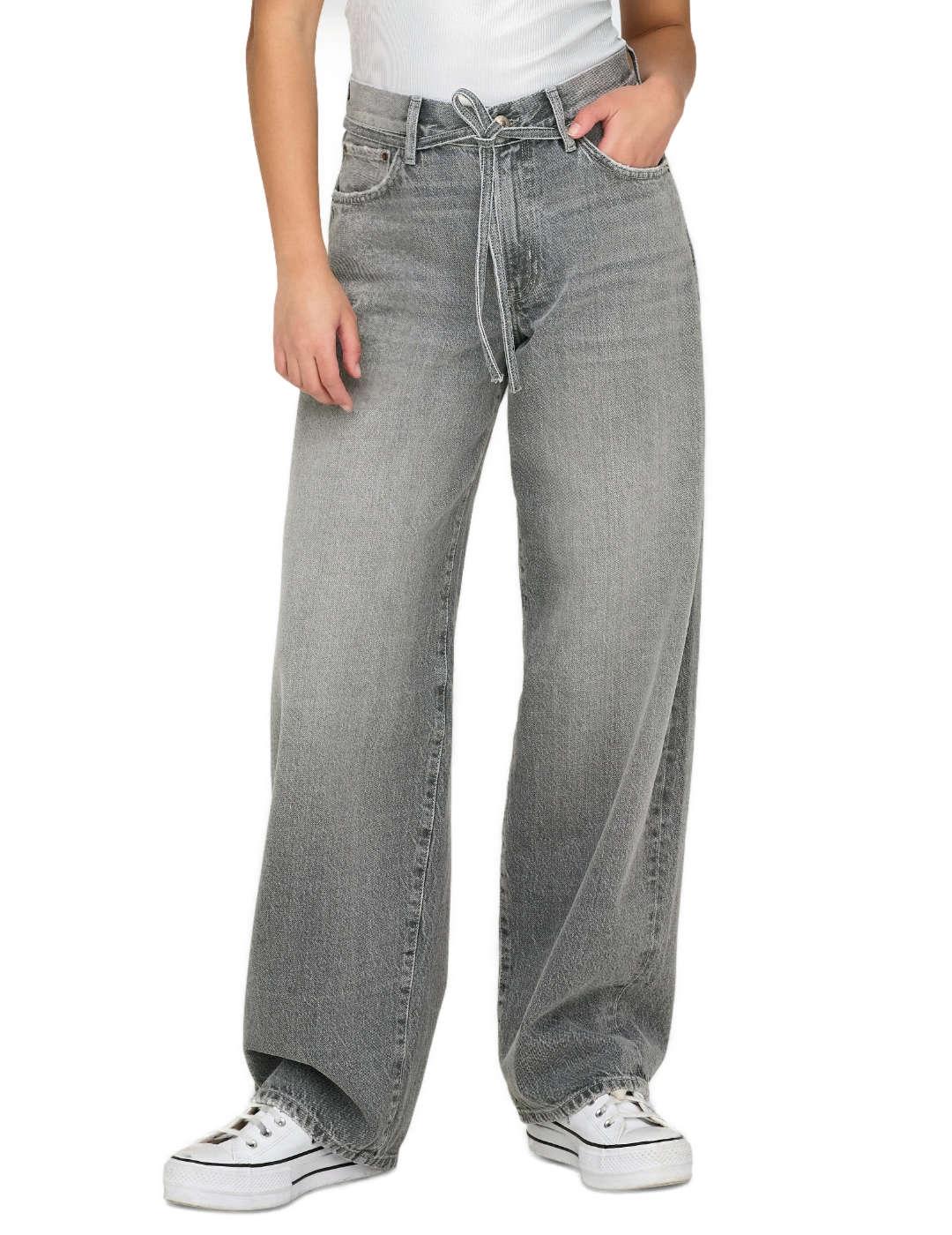 Pantalón vaquero Only Gianna gris medio balloon para mujer