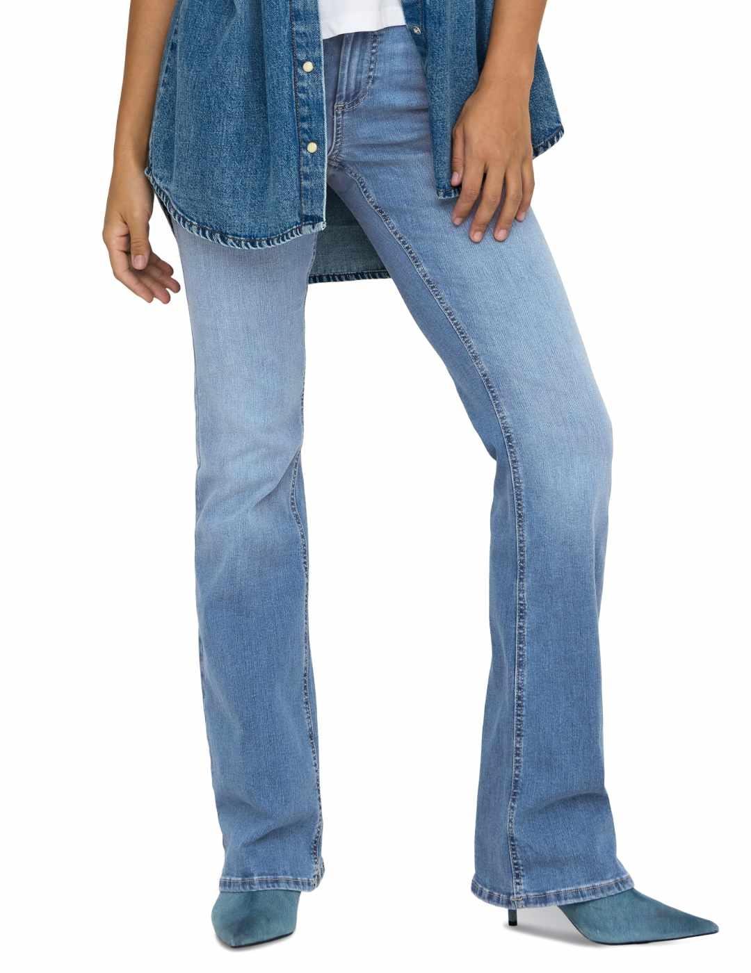 Pantalón vaquero Only Blush flared azul claro para mujer