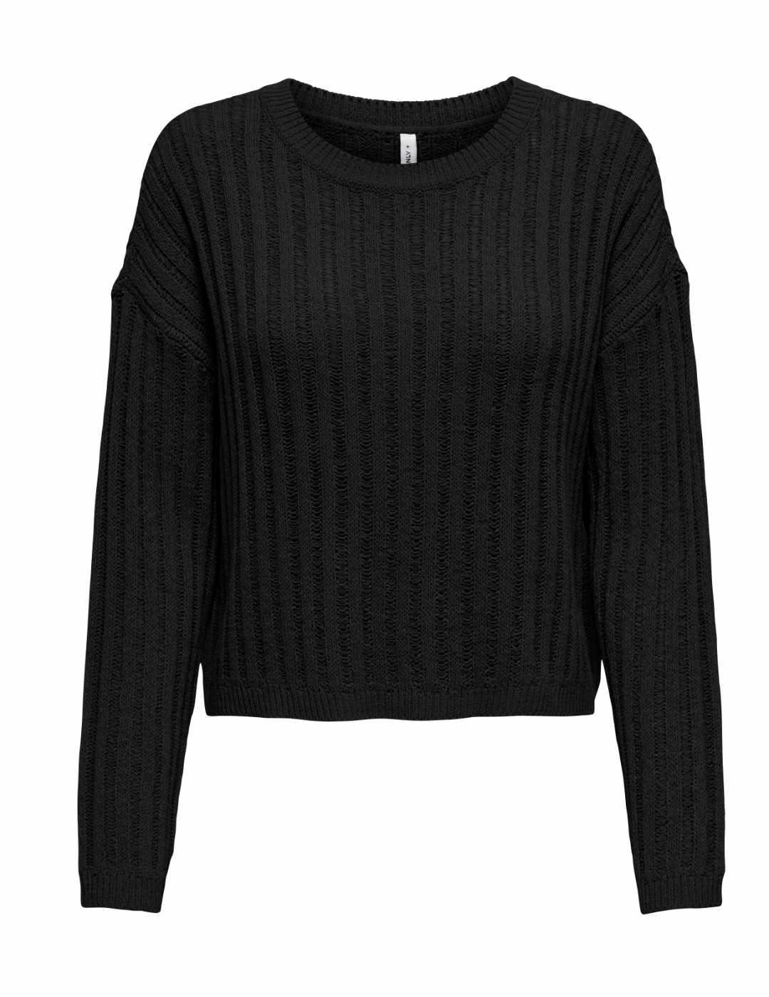 Jersey Only Sunnier negro estructurado regular para mujer
